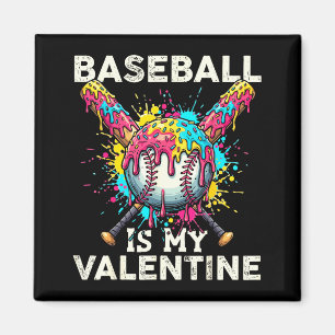 Baseball Is Mijn Valentijnsdag Ijs Drip Gekruiste Magneet
