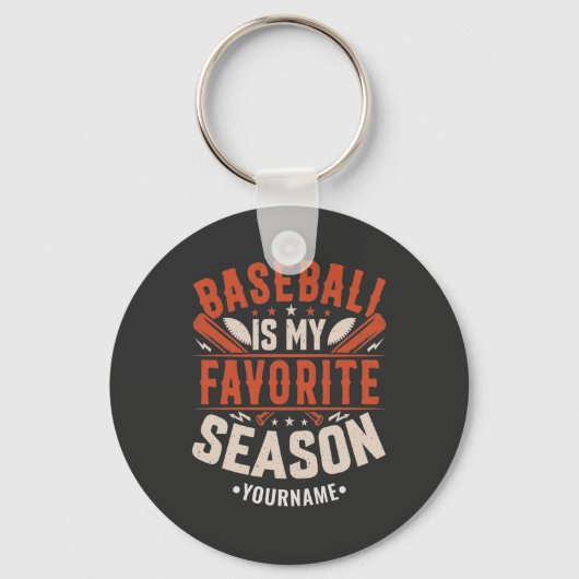 Baseball is my Favorite Season Sleutelhanger (Voorkant)