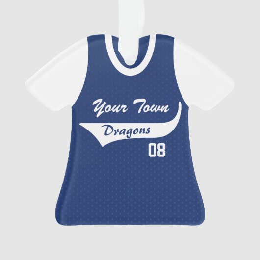 Baseball Jersey Blue avec photo (devant)