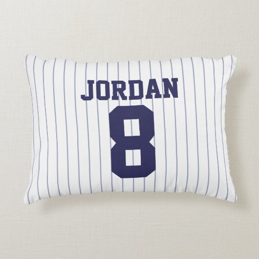 Baseball Jersey met aangepaste naam en nummer Accent Kussen (Voorkant)