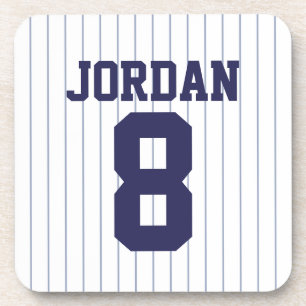 Baseball Jersey met aangepaste naam en nummer Bier Onderzetter