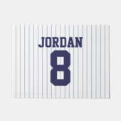 Baseball Jersey met aangepaste naam en nummer Deurmat (Voorkant)