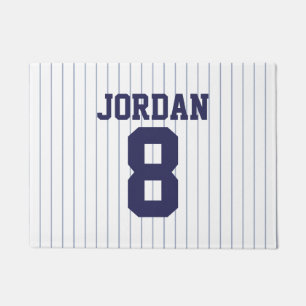 Baseball Jersey met aangepaste naam en nummer Deurmat