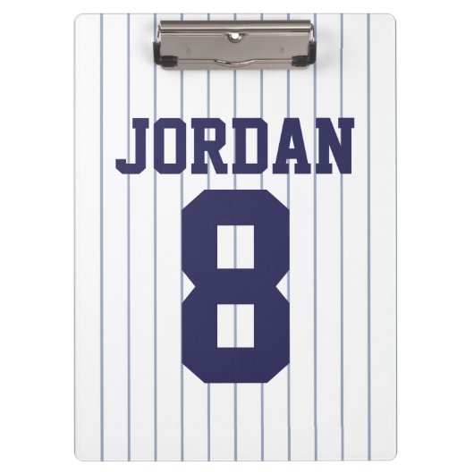 Baseball Jersey met aangepaste naam en nummer Klembord (Voorkant)