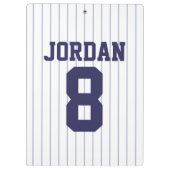 Baseball Jersey met aangepaste naam en nummer Klembord (Achterkant)