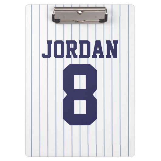Baseball Jersey met aangepaste naam en nummer Klembord (Voorkant)