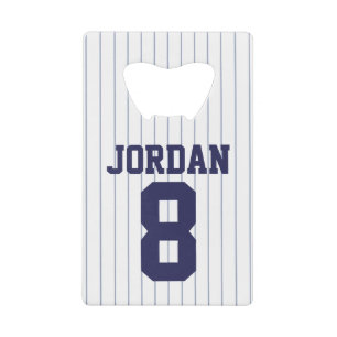 Baseball Jersey met aangepaste naam en nummer Kredietkaart Flessenopener