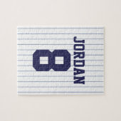 Baseball Jersey met aangepaste naam en nummer Legpuzzel (Horizontaal)