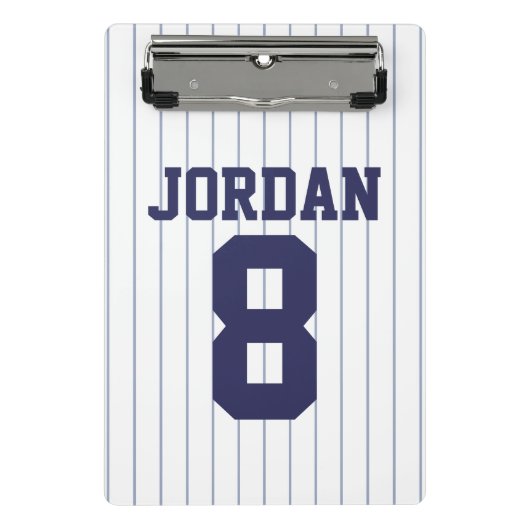 Baseball Jersey met aangepaste naam en nummer Mini Klembord (Voorkant)