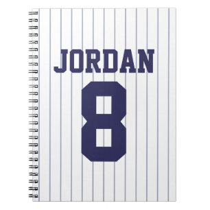Baseball Jersey met aangepaste naam en nummer Notitieboek