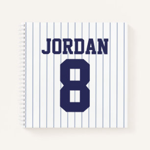 Baseball Jersey met aangepaste naam en nummer Notitieboek