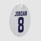 Baseball Jersey met aangepaste naam en nummer Ornament (voorkant)