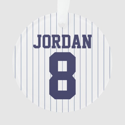 Baseball Jersey met aangepaste naam en nummer Ornament (voorkant)