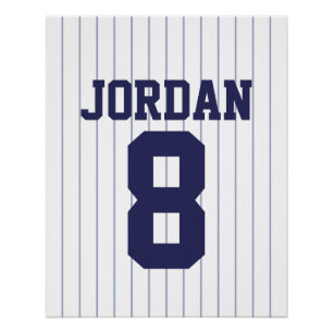 Baseball Jersey met aangepaste naam en nummer Perfect Poster