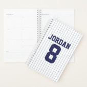 Baseball Jersey met aangepaste naam en nummer Planner (Display)