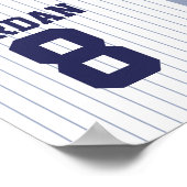 Baseball Jersey met aangepaste naam en nummer Poster (Hoek)