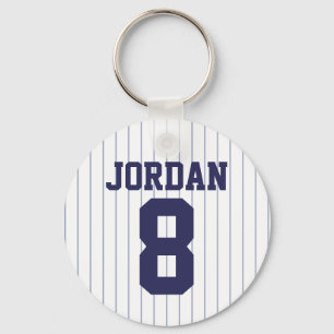 Baseball Jersey met nummer Sleutelhanger