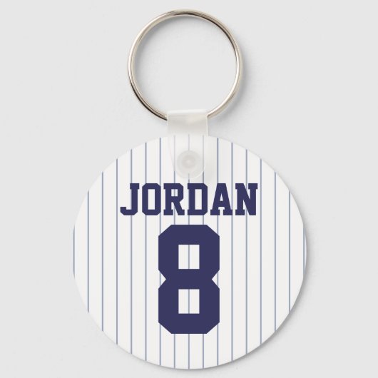 Baseball Jersey met nummer Sleutelhanger (Voorkant)