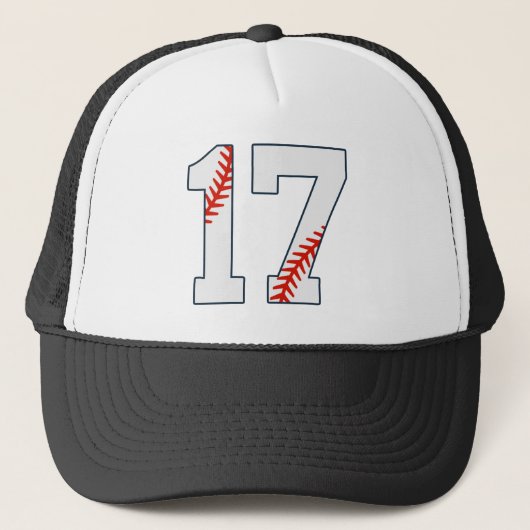 Baseball Jersey Number 17 Trucker Pet (Voorkant)