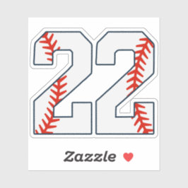 Baseball Jersey Number 22 Sticker
