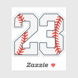 Baseball Jersey Number 23 Sticker
