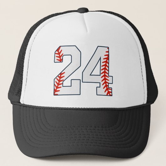 Baseball Jersey Number 24 Trucker Pet (Voorkant)