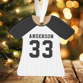 Baseball Jersey Sports Team Uniform Black Ornament