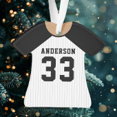Baseball Jersey Sports Team Uniform Black Ornament