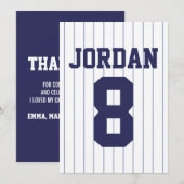 Baseball Jersey - Sports Thème de fête Merci (Devant / Derrière)