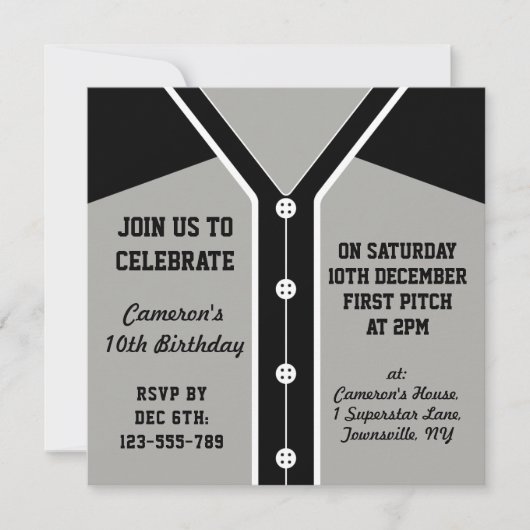 Baseball Jersey Thmet de grootste uitnodiging tot  (Voorkant)