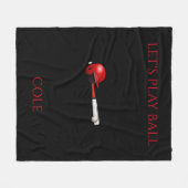 BASEBALL "Jouons au ballon" couverture en toison n (Devant (Horizontal))