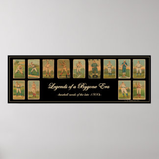  Baseball Kaart Antiek Poster