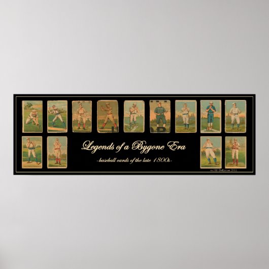  Baseball Kaart Antiek Poster (Voorkant)