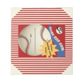 Baseball Kaart Bubblegum Wrapper Notitieblok (Voorkant)