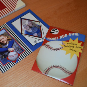 Baseball Kaart Bubblegum Wrapper Notitieblok