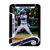 Baseball Keepsakes Lively Blue Black Custom Magneet (Verticaal)