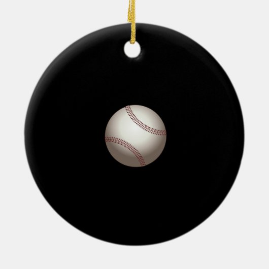 Baseball, Keramisch Ornament (Achterkant)