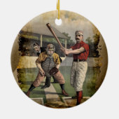 Baseball: Keramisch Ornament (Achterkant)