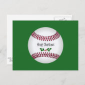 Baseball kerst briefkaart (Voorkant / Achterkant)
