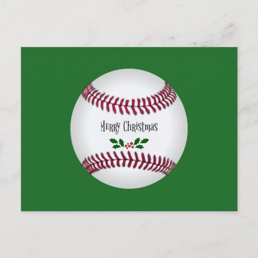 Baseball kerst briefkaart (Voorkant)