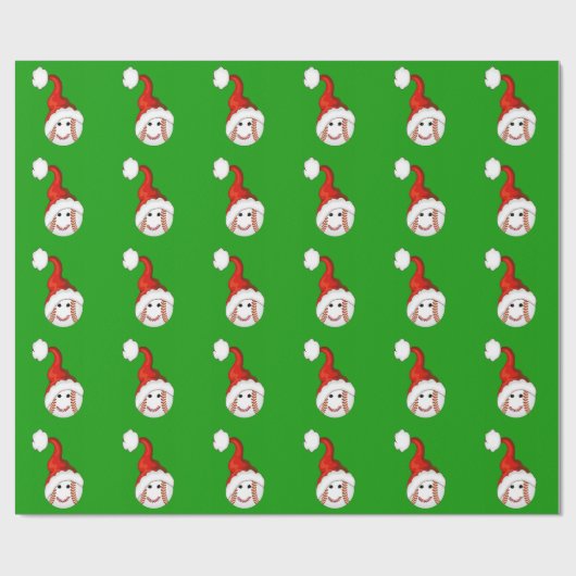 Baseball kerst cadeaupapier (Vlak)