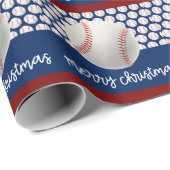 Baseball kerst cadeaupapier (Rol Hoek)
