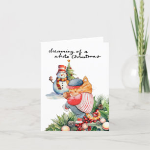 Baseball kerst feestdagen kaart