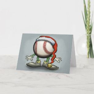 Baseball kerst feestdagen kaart