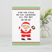 Baseball kerst feestdagenkaart (Staand voorkant)