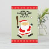 Baseball kerst feestdagenkaart (Staand voorkant)
