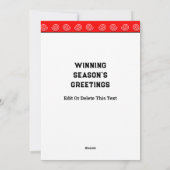 Baseball kerst feestdagenkaart (Achterkant)