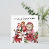 Baseball kerst feestdagenkaart (Staand voorkant)