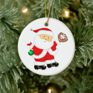 Baseball Kerst Geschenk Keramisch Ornament