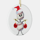 Baseball kerst keramisch ornament (Rechts)